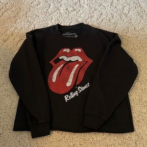 Rolling Stones Cropped Hoodie size Small